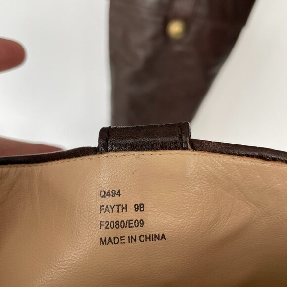 Coach Fayth Whiskey Leather Pull On Round Toe Knee High Riding Boots Brown 9 - Picture 11 of 12